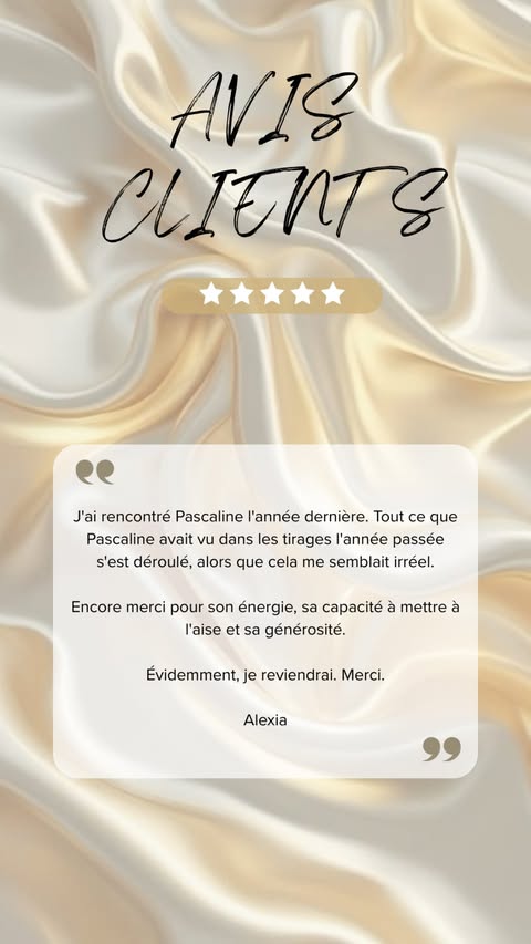 Avis client d'Alexia sur ses tirages avec Pascaline